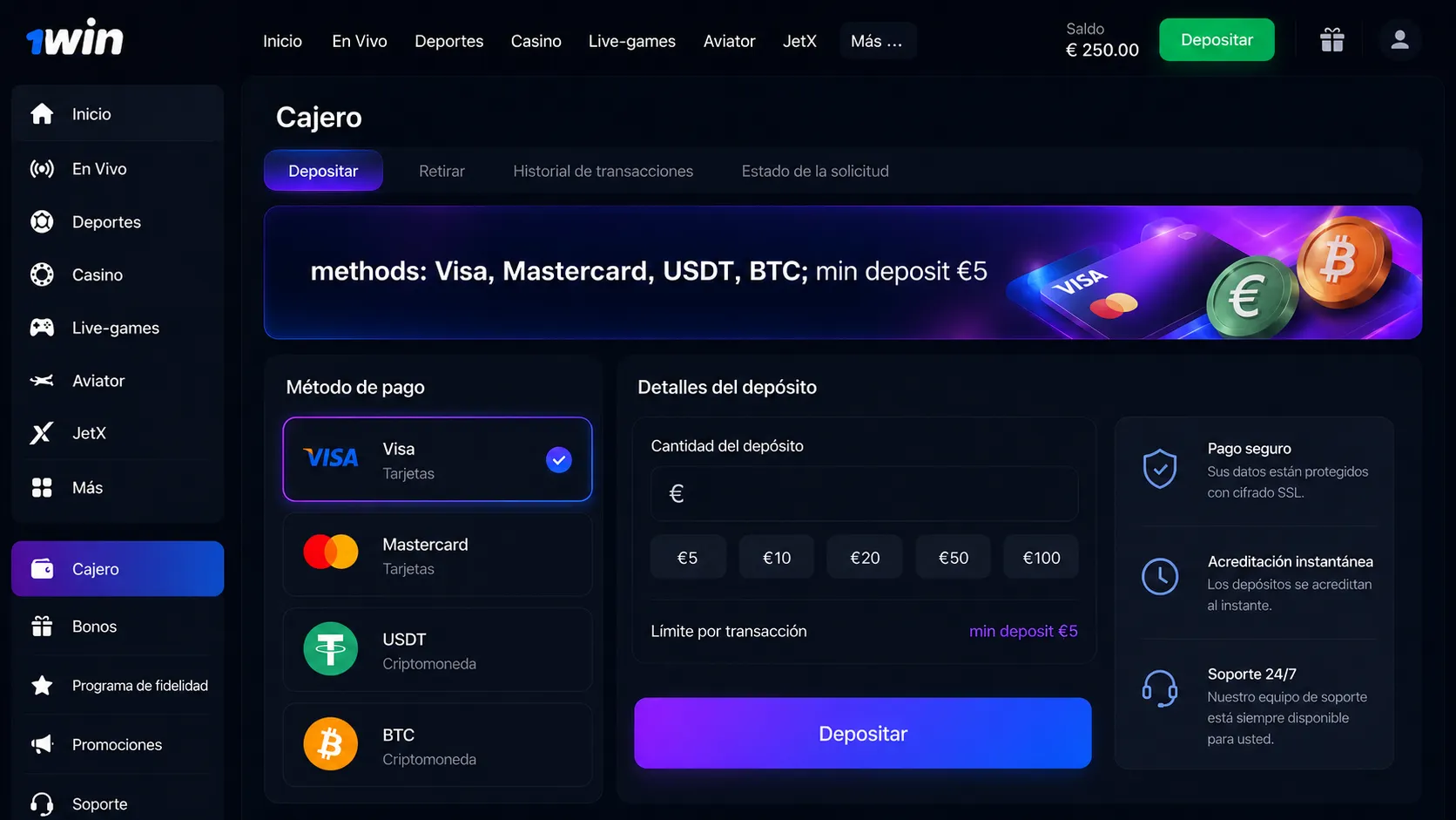 La app de 1win: instala casino y apuestas en tu móvil