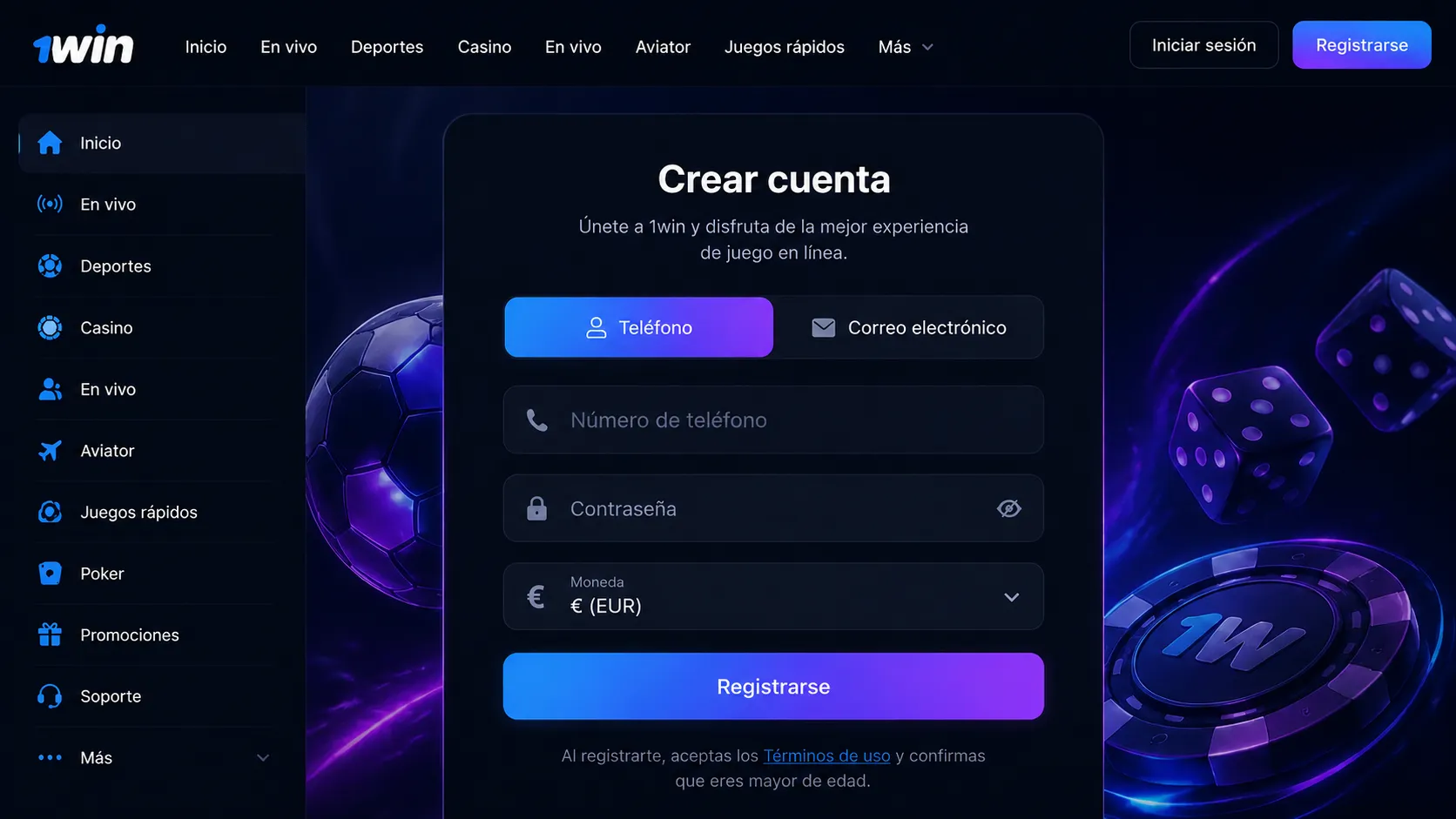 1win registration: crea tu cuenta en pocos minutos — 1win login