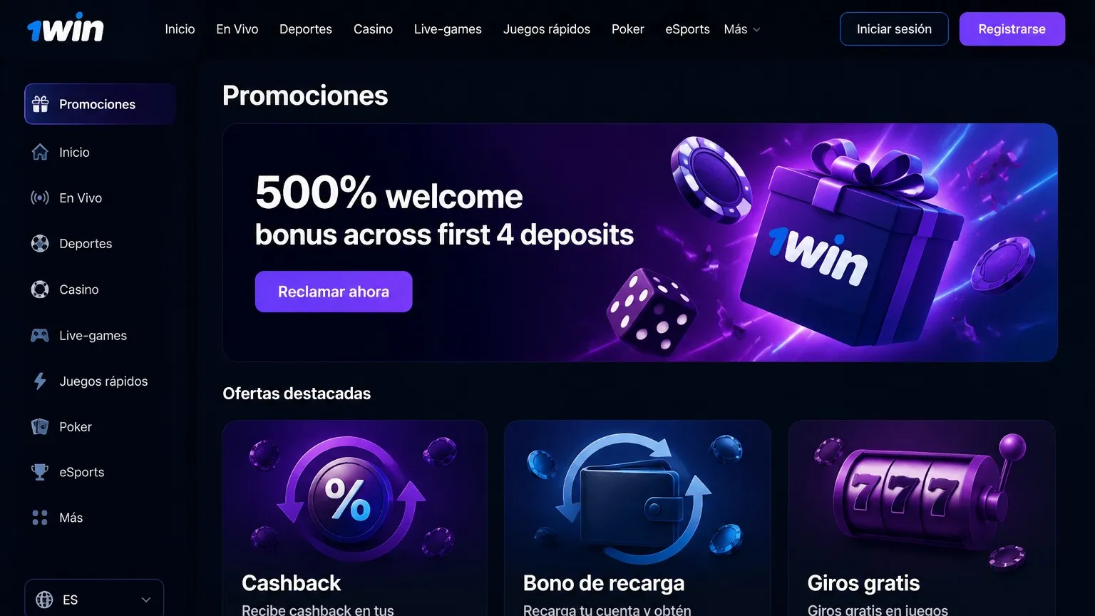 Primeros pasos: crear tu cuenta y entrar en 1 win