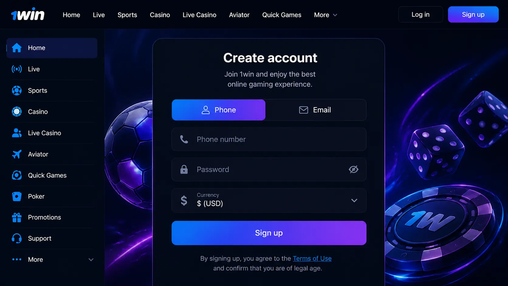 1win registration: create your account in just a few minutes — 1win login